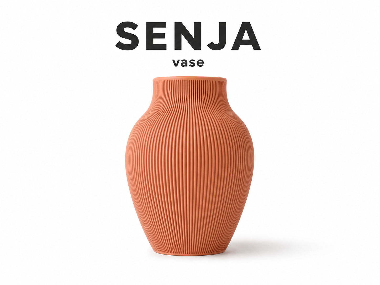 SENJA Vase – Minimalistische 3D-gedruckte Vase im Japandi Stil