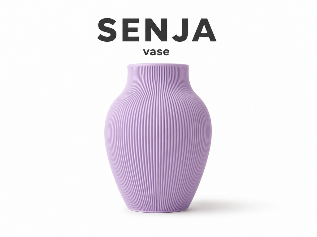 SENJA Vase – Minimalistische 3D-gedruckte Vase im Japandi Stil