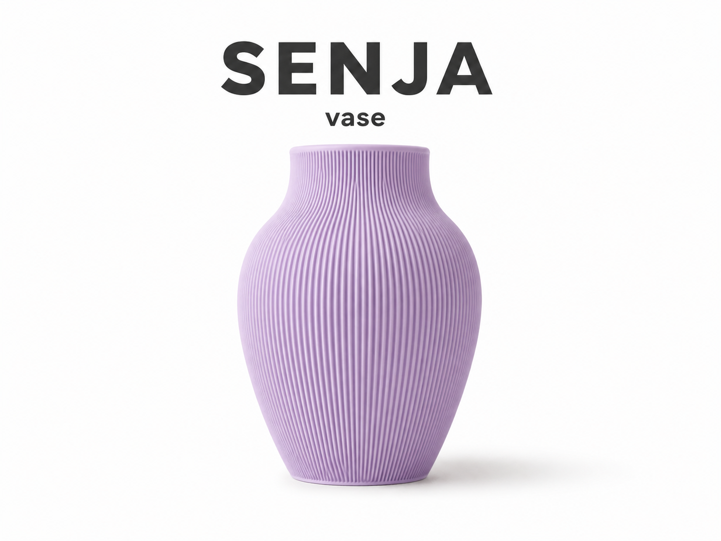 SENJA Vase – Minimalistische 3D-gedruckte Vase im Japandi Stil