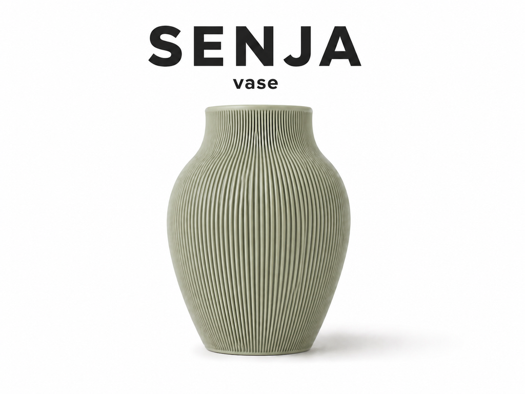 SENJA Vase – Minimalistische 3D-gedruckte Vase im Japandi Stil