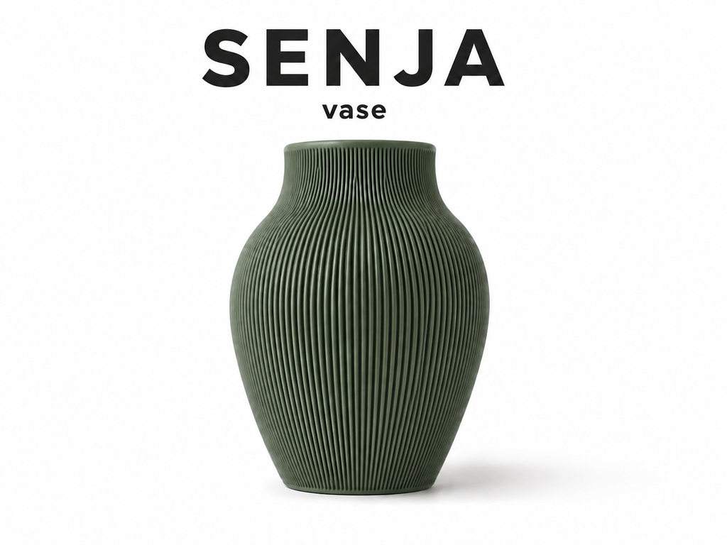 SENJA Vase – Minimalistische 3D-gedruckte Vase im Japandi Stil