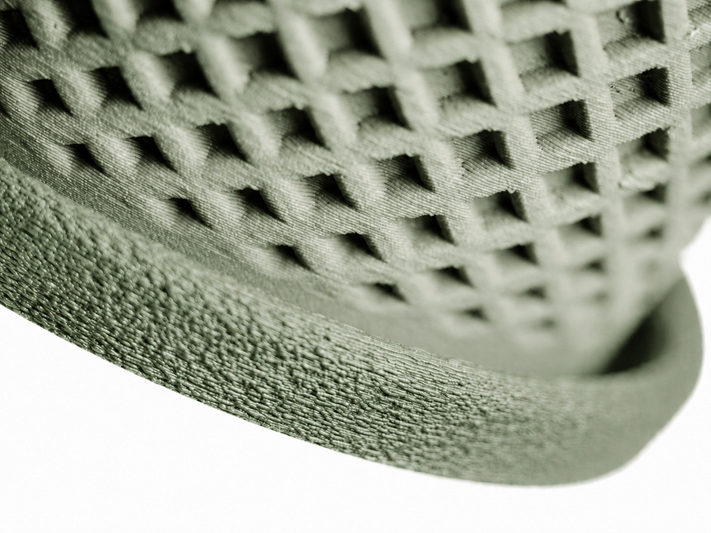 NOVA Pflanztopf mit Untersetzer – 3D-gedruckter Übertopf mit Rautenstruktur