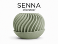 SENNA Pflanztopf – 3D-gedruckter Design-Übertopf mit geschwungener Rippenstruktur